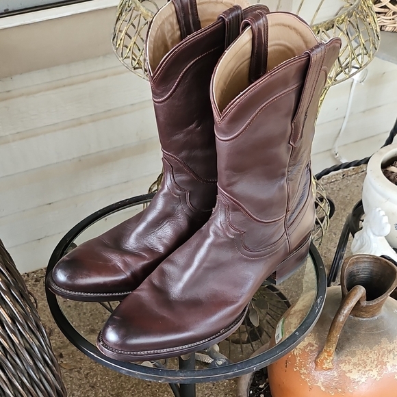 Tecovas The Earl Cafe Brown Goat Leather Western Boots 12D Great!
